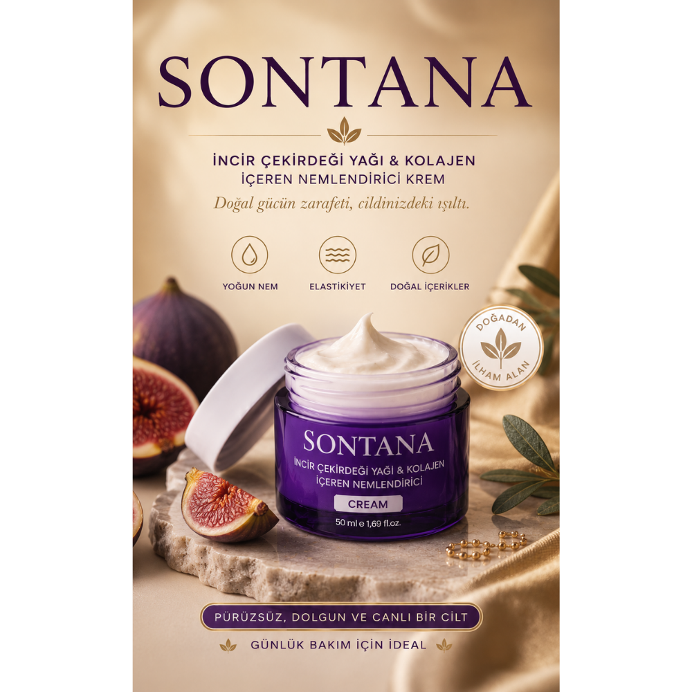 Sontana İncir Çekirdeği Yağı & Kolajen İçeren Nemlendirici